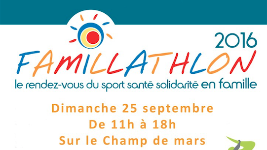 Participation au Famillathlon 2016 le dimanche 25 septembre sur le champ de Mars à Paris
